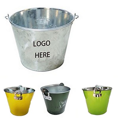 Premium Galvanized Steel Ice Bucket for Beverages