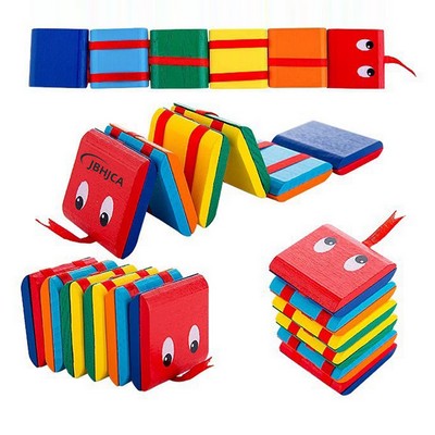 Colorful Wooden Jacobs Ladder Toy