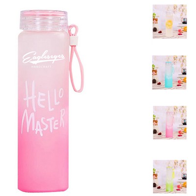 13 Oz Glass Water Bottle with Lid