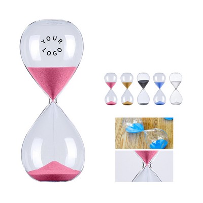 High Borosilicate Glass Hourglass Sand Timer 30 Minutes