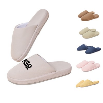 Unisex Non Slip Breathable Linen Indoor Slippers