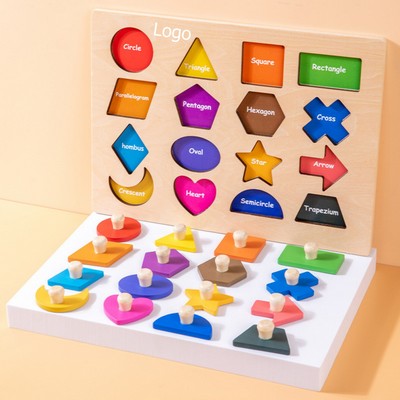 Shape Puzzles Wooden Puzzles for Toddlers Preschool Learning Educational Toy