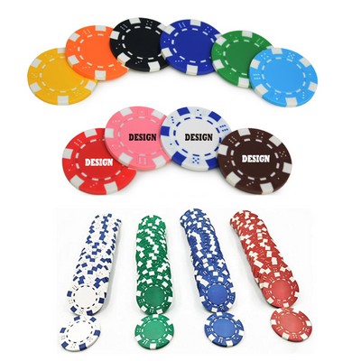 Clay Composite Dice Striped Casino Poker Chips