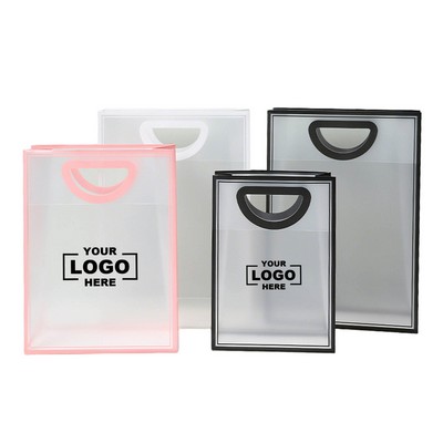 Transparent Frosted Plastic Tote Bag