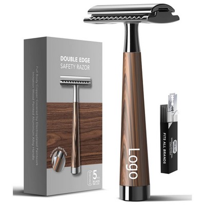 Double Edge Safety Razor with 5 Blades