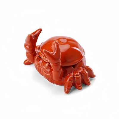 Ceramic Crab Ashtray with Lid – Cute Chinese-Style Decor for Office and Home