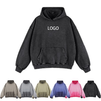 420G Heavyweight Washed Terry Hooded Sweatshirts