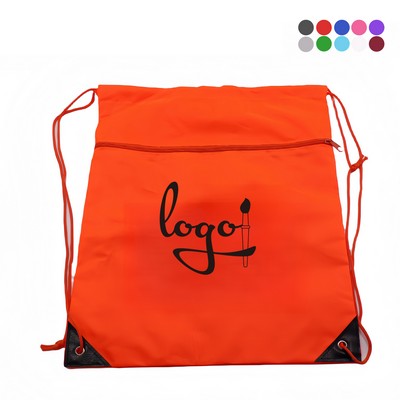 Outdoor Drawstring Bag With Zipper Storage