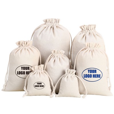 Natural Cotton Drawstring Bag