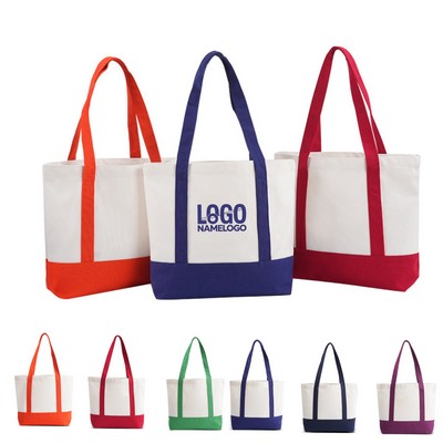 Custom Cotton Canvas Tote Bag Reusable Eco Friendly Shopping Bag For Grocery Work Trave