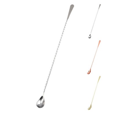 Stainless Steel Cocktail Mixing Spoon w/ Long Handle