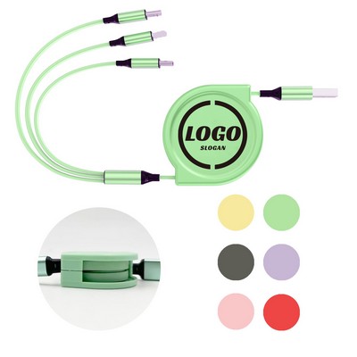 Multi 3" 1 Retractable USB Fast Charging Cable Adapter