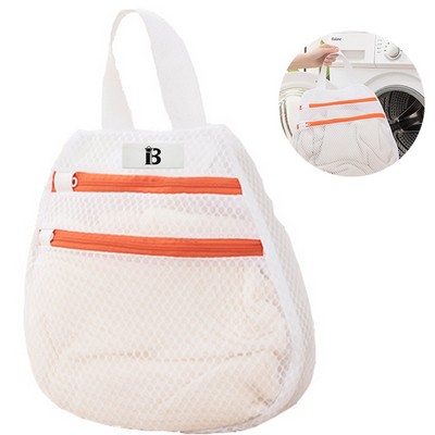 Polyester Mesh Laundry Bag w/ Double Zipper
