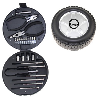 24 Piece Tire Shaped Tool Kit
