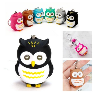 Owl Eye LED Sound Keychain