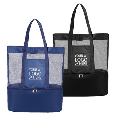 Oxford Mesh Tote Cooler Bag