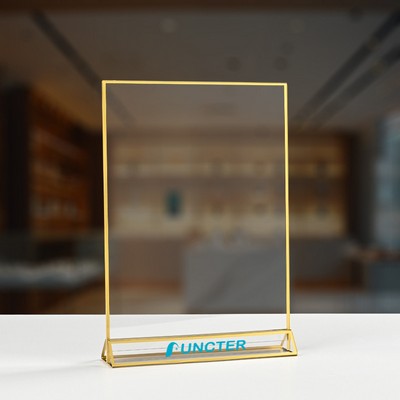 A4 Gold Edged Acrylic Display Stand