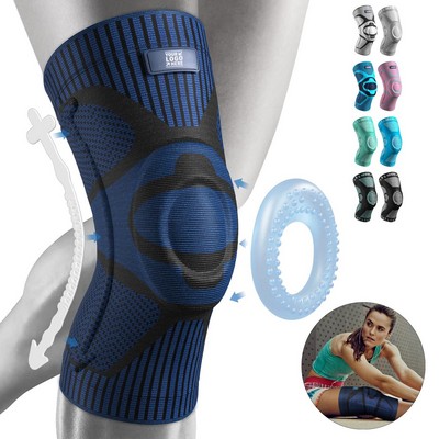 Men Women Runner Knee Pain Relief Brace Compression Sleeve With Patella Gel Pad Side Stabilizer