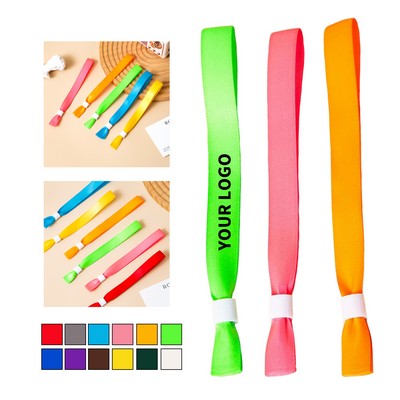 Polyester Woven Event Wristband Adjustable Closure Design