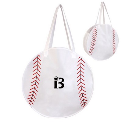 Oxford baseball shaped tote bag