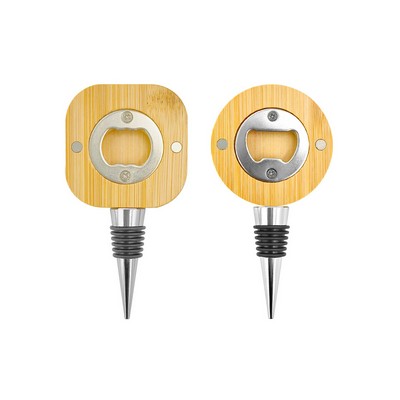 Bamboo Wine Stopper & Bottle Opener