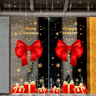 Christmas Window Decoration Glass Stickers Santa