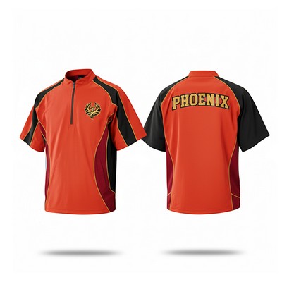 Premium Long Sleeve Quarter Zip Woven Satin Baseball