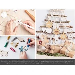 Christmas Predrilled Wood Slices