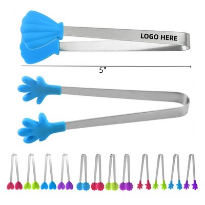 5" Silicone Mini Food Tongs