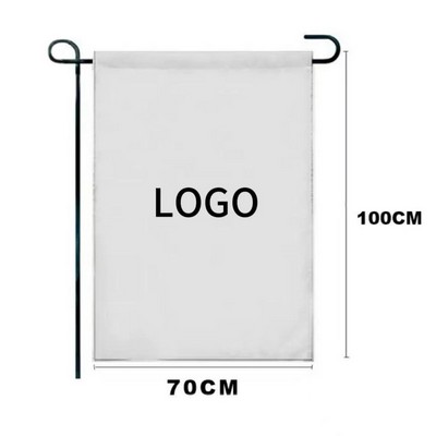 White Polyester Garden Flag
