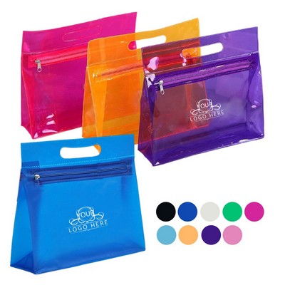 PVC Handle Zipper Cosmetic Bag