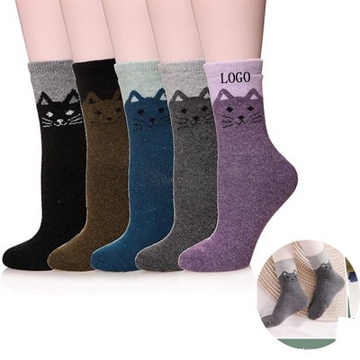 Thermal Hiking Socks Women Warm Winter Crew