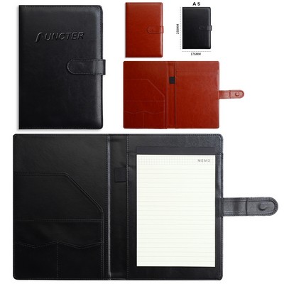 Faux Leather Portfolio Folder Binder A5 Letter Size Notepad