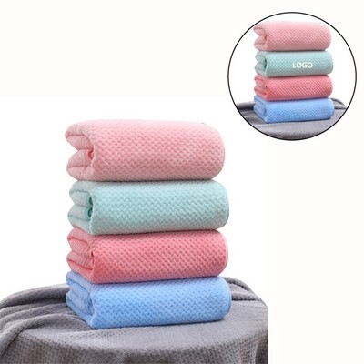 Custom Absorbent Coral Fleece Bath Towel 28"x 56"