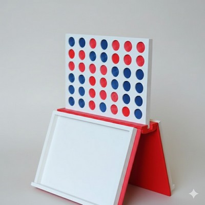 Camouflage Book Style Four in a Row Strategy Board Game Toy