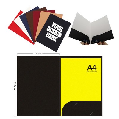 A4 Paper File Folders w/ 2 Pockets