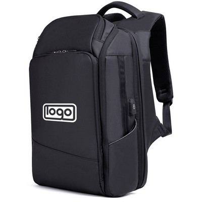 Nylon Large Capacity Backpack with USB Charging Port