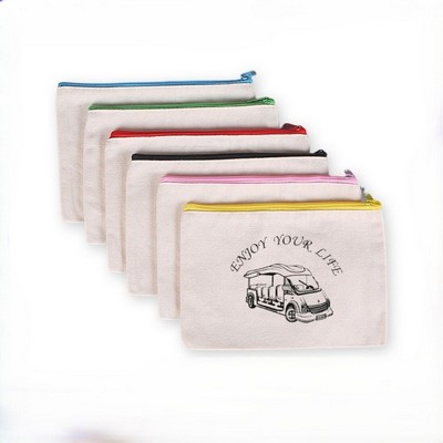 Cotton Canvas Zipper Bag