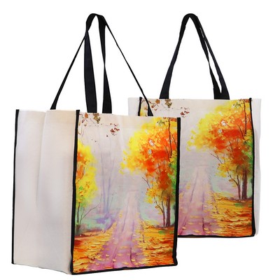 Extra Wide Full Color Non-Woven Tote Bag