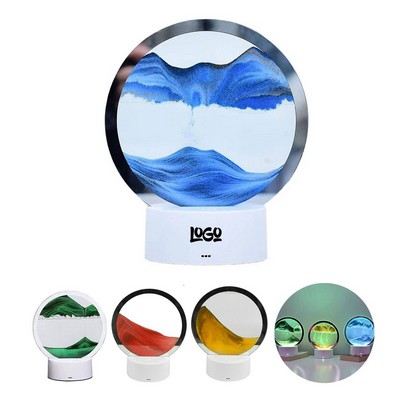 Glass Flow Sand Art Rainbow Night Light