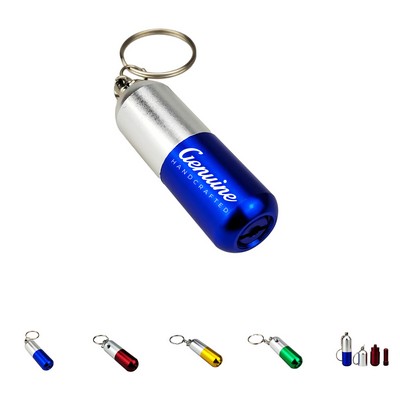 Aluminum Alloy Pill Case Keychain