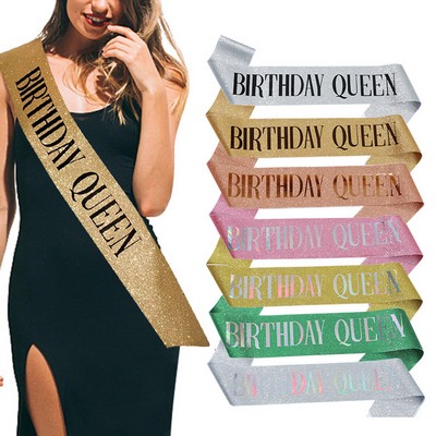 Dazzling Glitter Fabric Sash