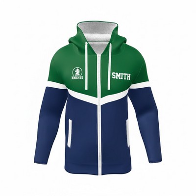 Men's Full Zip Fleece Hooded Jacket