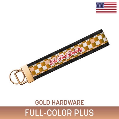 5" Sublimated Key Strap w/ Gold-Colored Hardware