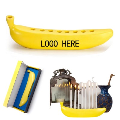 Whimsical Banana-Themed Portable Candle Holder