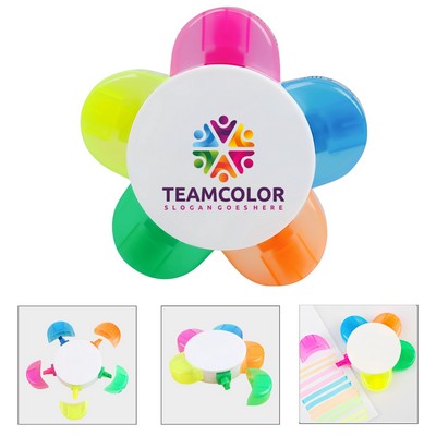 Multicolor Flower Petals Highlighter Pens