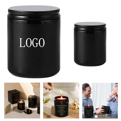 Black Glass Soybean Wax Candle (7oz)