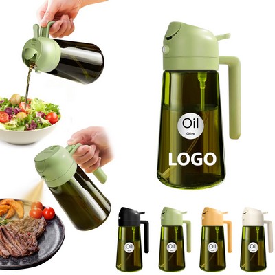 16 oz 2-in-1 Glass Oil Dispenser (Spray & Pour)