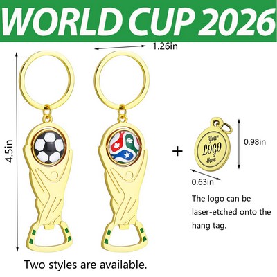 Custom 2026 USA-Canada-Mexico Soccer Bottle Opener Keychain