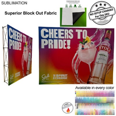 10' Straight Wall Full Height Tension Fabric Pop-up Display Kit, Superior Block Out Fabric